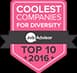 JobAdvisor Top 10 Coolest Companies for Diversity, 2016